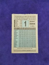 1 Şubat 2008 Takvim Yaprağı - Nostaljik Koleksiyonluk Takvim Yaprağı thumbnail 1