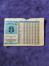 25 Mart 2008 Takvim Yaprağı - Nostaljik Koleksiyonluk Takvim Yaprağı thumbnail 1