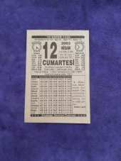 12 Nisan 2003 Takvim Yaprağı - Nostaljik Koleksiyonluk Takvim Yaprağı thumbnail 1