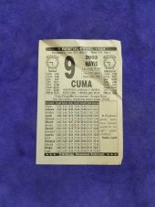 9 Mayıs 2003 Takvim Yaprağı - Nostaljik Koleksiyonluk Takvim Yaprağı thumbnail 1