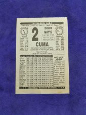 2 Mayıs 2003 Takvim Yaprağı - Nostaljik Koleksiyonluk Takvim Yaprağı thumbnail 1