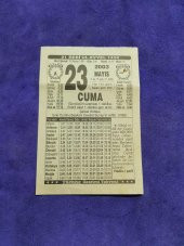 23 Mayıs 2003 Takvim Yaprağı - Nostaljik Koleksiyonluk Takvim Yaprağı thumbnail 1