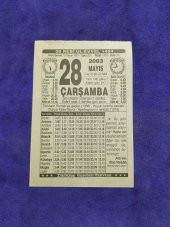 28 Mayıs 2003 Takvim Yaprağı - Nostaljik Koleksiyonluk Takvim Yaprağı thumbnail 1