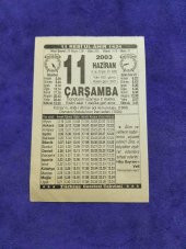 11 Haziran 2003 Takvim Yaprağı - Nostaljik Koleksiyonluk Takvim Yaprağı thumbnail 1