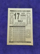 17 Haziran 2003 Takvim Yaprağı - Nostaljik Koleksiyonluk Takvim Yaprağı thumbnail 1