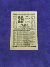 29 Haziran 2003 Takvim Yaprağı - Nostaljik Koleksiyonluk Takvim Yaprağı thumbnail 1