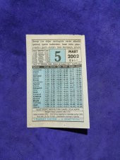 5 Mart 2002 Takvim Yaprağı - Nostalji Koleksiyonluk Takvim Yaprağı A thumbnail 1