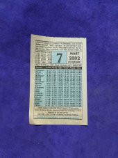 7 Mart 2002 Takvim Yaprağı - Nostalji Koleksiyonluk Takvim Yaprağı A thumbnail 1