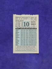 10 Mayıs 2002 Takvim Yaprağı - Nostalji Koleksiyonluk Takvim Yaprağı A thumbnail 1