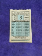 3 Haziran 2002 Takvim Yaprağı - Nostalji Koleksiyonluk Takvim Yaprağı thumbnail 1