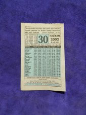 30 Haziran 2002 Takvim Yaprağı - Nostalji Koleksiyonluk Takvim Yaprağı thumbnail 1