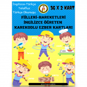 İngilizce Fiilleri Öğreten Karekodlu Kartlar - 1