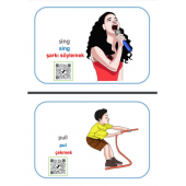 İngilizce Fiilleri Öğreten Karekodlu Kartlar - 4