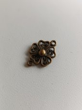 Yonca Metal Çinko Alaşım Kolye Ucu 21x3mm 10 Adet - 2