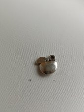 Elma Metal Çinko Alaşım Kolye Ucu 11x2mm 10 Adet Gri - 2