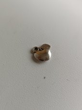 Elma Metal Çinko Alaşım Kolye Ucu 11x2mm 10 Adet Gri - 3