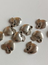 Elma Metal Çinko Alaşım Kolye Ucu 11x2mm 10 Adet Gri - 4