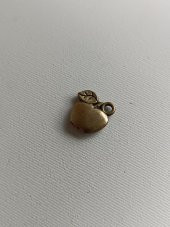 Elma Metal Çinko Alaşım Kolye Ucu 11x2mm 10 Adet Sarı - 2