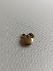 Elma Metal Çinko Alaşım Kolye Ucu 11x2mm 10 Adet Sarı - 3