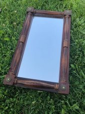 Vintage Ahşap Çerçeveli İşlemeli Ayna 48,5x27 cm - Dekoratif Ayna - 2