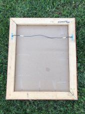 Vintage Sarı Yaldız İşlemeli Ahşap Çerçeveli Ayna 51x61 cm - Dekoratif Ayna - 4