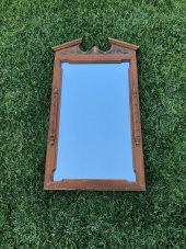 Vintage Ahşap Çerçeveli Oyma Desenli Boy Aynası 53x97cm Eksikli - Dekoratif Ayna - 8