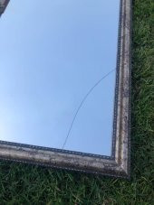 Vintage Plastik Çerçeveli Desenli Ayna 58,5x67,5cm Hasarlı - Dekoratif Ayna - 2