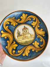 El Yapımı Damgalı Dekoratif Seramik Duvar Tabağı 32cm - 3