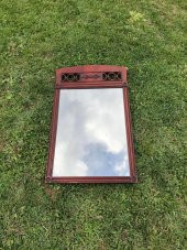 Vintage Kahverengi Oyma Desenli Çerçeveli Ayna 57x96,5 cm - Dekoratif Ayna - 2