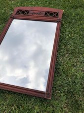 Vintage Kahverengi Oyma Desenli Çerçeveli Ayna 57x96,5 cm - Dekoratif Ayna - 4