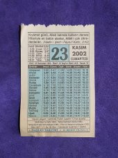 23 Kasım 2002 Takvim Yaprağı - Nostalji Koleksiyonluk Takvim Yaprağı thumbnail 1