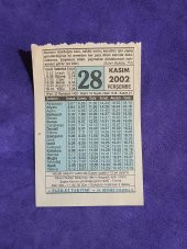 28 Kasım 2002 Takvim Yaprağı - Nostalji Koleksiyonluk Takvim Yaprağı thumbnail 1