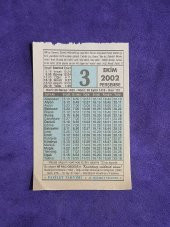 3 Ekim 2002 Takvim Yaprağı - Nostalji Koleksiyonluk Takvim Yaprağı thumbnail 1