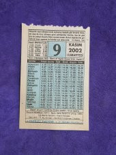 9 Kasım 2002 Takvim Yaprağı - Nostalji Koleksiyonluk Takvim Yaprağı thumbnail 1