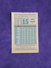 15 Ekim 2002 Takvim Yaprağı - Nostalji Koleksiyonluk Takvim Yaprağı - 1
