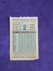 2 Eylül 2002 Takvim Yaprağı - Nostalji Koleksiyonluk Takvim Yaprağı thumbnail 1