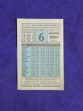 6 Ağustos 2002 Takvim Yaprağı - Nostalji Koleksiyonluk Takvim Yaprağı thumbnail 1