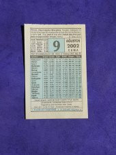 9 Ağustos 2002 Takvim Yaprağı - Nostalji Koleksiyonluk Takvim Yaprağı thumbnail 1