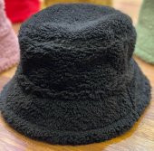 Salarticaret Kadın Peluş Bucket Kova Şapka Standart-Siyah - 1
