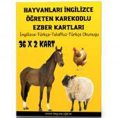 Hayvanları İngilizce Öğreten Karekodlu Ezber Kartları thumbnail 1