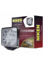NIKEN Çalışma Lambası Ledli Kare 22-27w 9 Ledli - 1