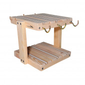 Barış Dizayn Doğal ahşap tabak standlı masa askısı Fincanlık iki katlı Kupa askısı Mutfak bardak askılığı - 3