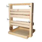 Barış Dizayn Doğal ahşap Poşet Çay Nescafe 3ü1 Arada standlı iki katlı masa askısı Fincanlık Kupa askısı - 6