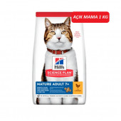 Hill's Mature Adult +7 Tavuklu Yaşlı Kedi Maması 1 KG - 1