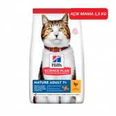 Hill's Mature Adult +7 Tavuklu Yaşlı Kedi Maması 1,5 KG - 1