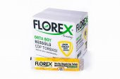 Florex 40 Litre Büzgülü Limon Kokulu Sarı Çöp Torbası Poşeti / 55 x 60 Cm. - 10x25 Rulo / Koli - 1
