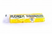 Florex 40 Litre Büzgülü Limon Kokulu Sarı Çöp Torbası Poşeti / 55 x 60 Cm. - 10x25 Rulo / Koli - 2