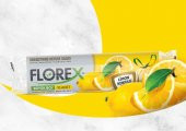 Florex 40 Litre Büzgülü Limon Kokulu Sarı Çöp Torbası Poşeti / 55 x 60 Cm. - 10 Adetlik 3 Rulo - 5