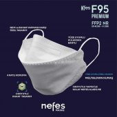 Nefes F95 Ffp2 Premium Kore Tipi Maske 10lu - 4