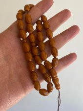 Faset Kesim Has Damla Kehribar Tesbih 12,5x8,8mm 22 Gram - 3
